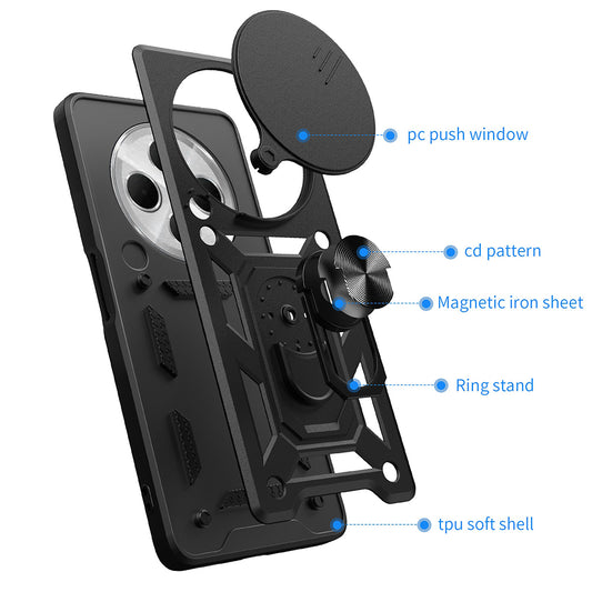 Hülle für Xiaomi Poco C75 / Redmi 14C, Techsuit, CamShield, Schwarz