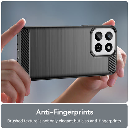 Hülle für Xiaomi Poco C75 / Redmi 14C, Techsuit, Carbon, Schwarz