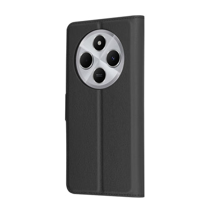 Hülle für Xiaomi Poco C75 / Redmi 14C, Techsuit, Leder-Folio, Schwarz