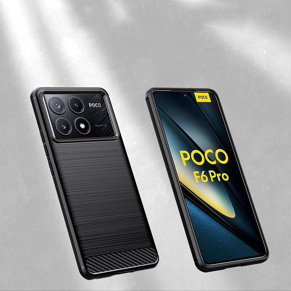 Hülle für Xiaomi Poco F6 Pro, Techsuit, Carbon, Blau