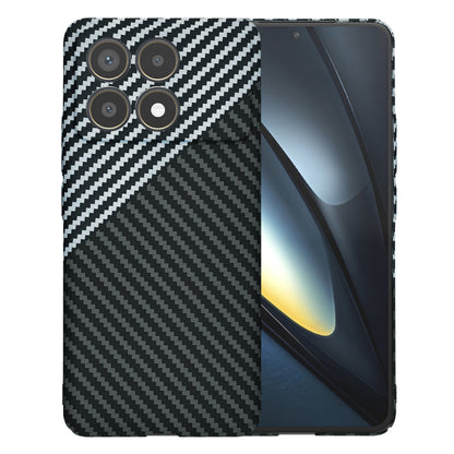 Hülle für Xiaomi Poco F6 Pro, Techsuit, Carbonite FiberShell, Schwarz Grau