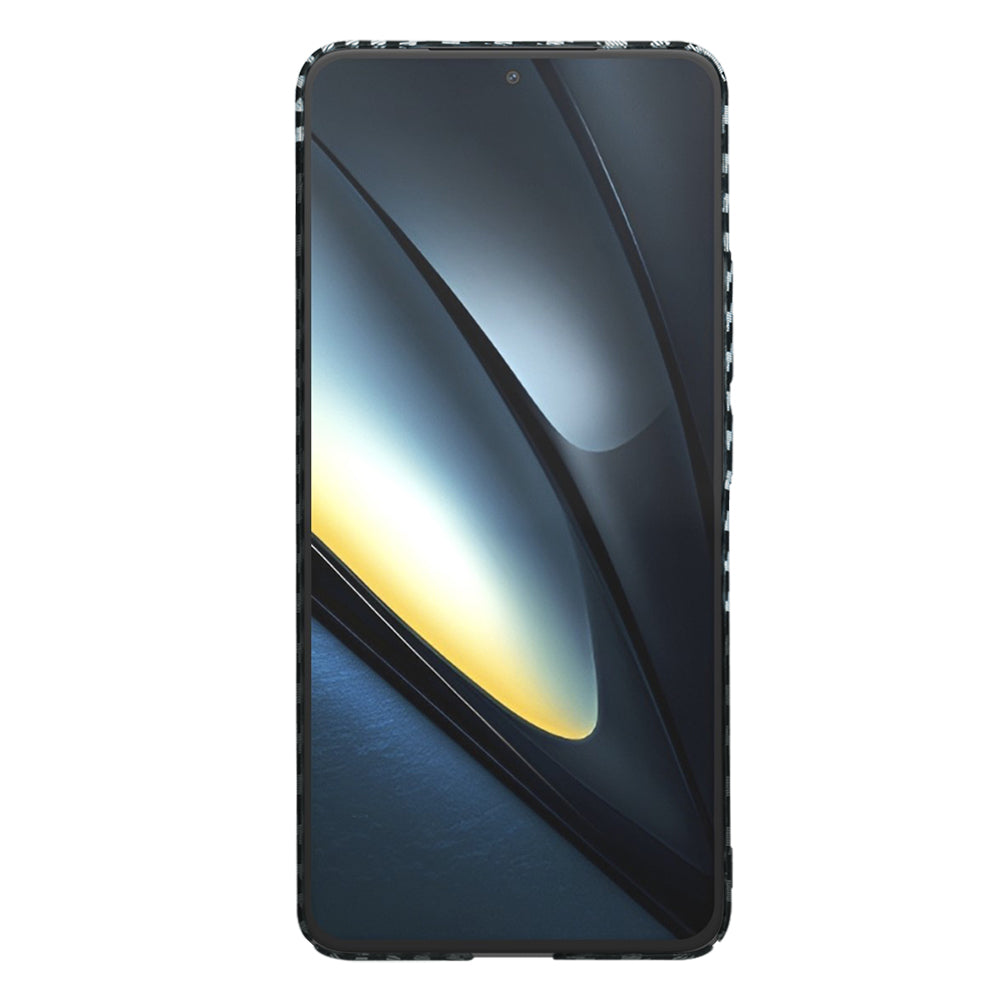 Hülle für Xiaomi Poco F6 Pro, Techsuit, Carbonite FiberShell, Schwarz Grau