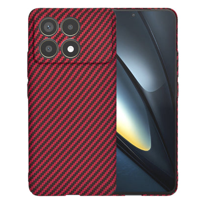 Hülle für Xiaomi Poco F6 Pro, Techsuit, Carbonite FiberShell, Rot