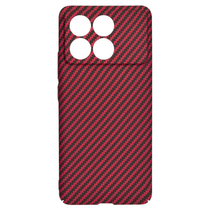 Hülle für Xiaomi Poco F6 Pro, Techsuit, Carbonite FiberShell, Rot