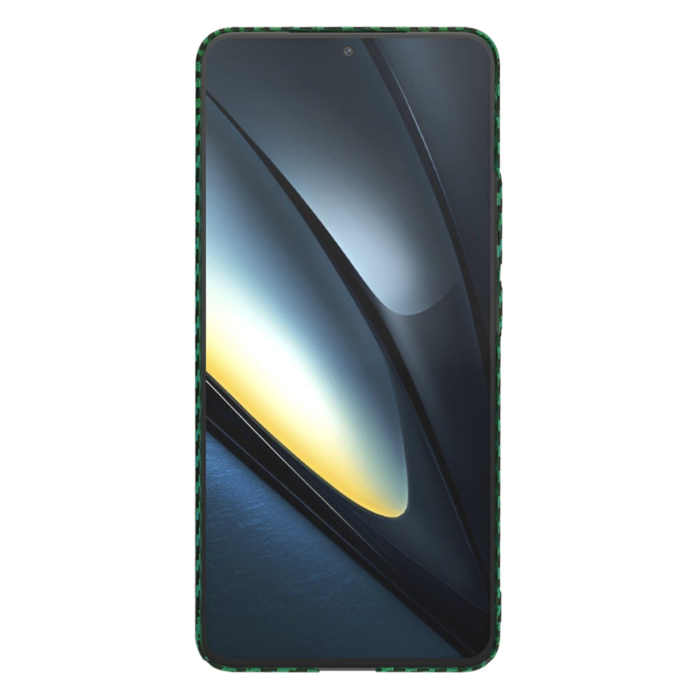 Hülle für Xiaomi Poco F6 Pro, Techsuit, Carbonite FiberShell, Grün