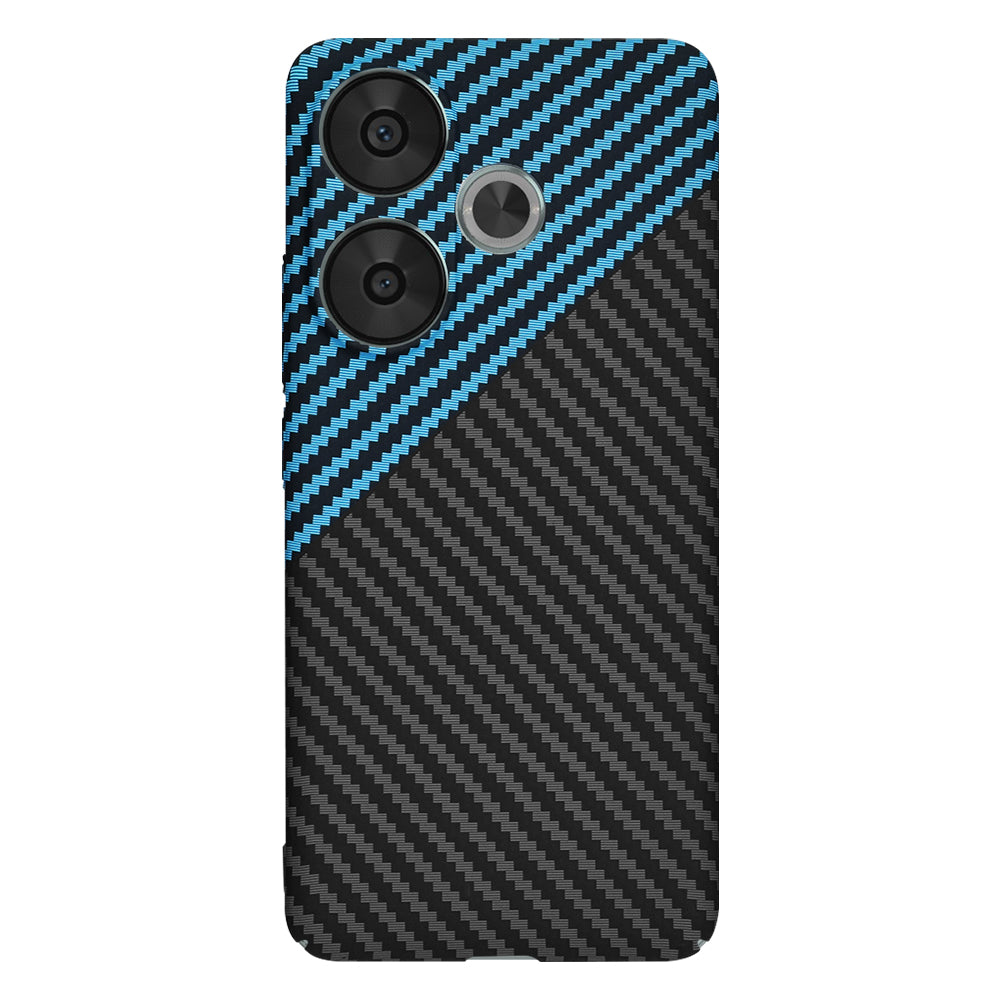 Hülle für Xiaomi Poco F6, Techsuit, Carbonite FiberShell, Blau