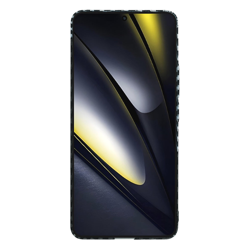 Hülle für Xiaomi Poco F6, Techsuit, Carbonite FiberShell, Schwarz Grau