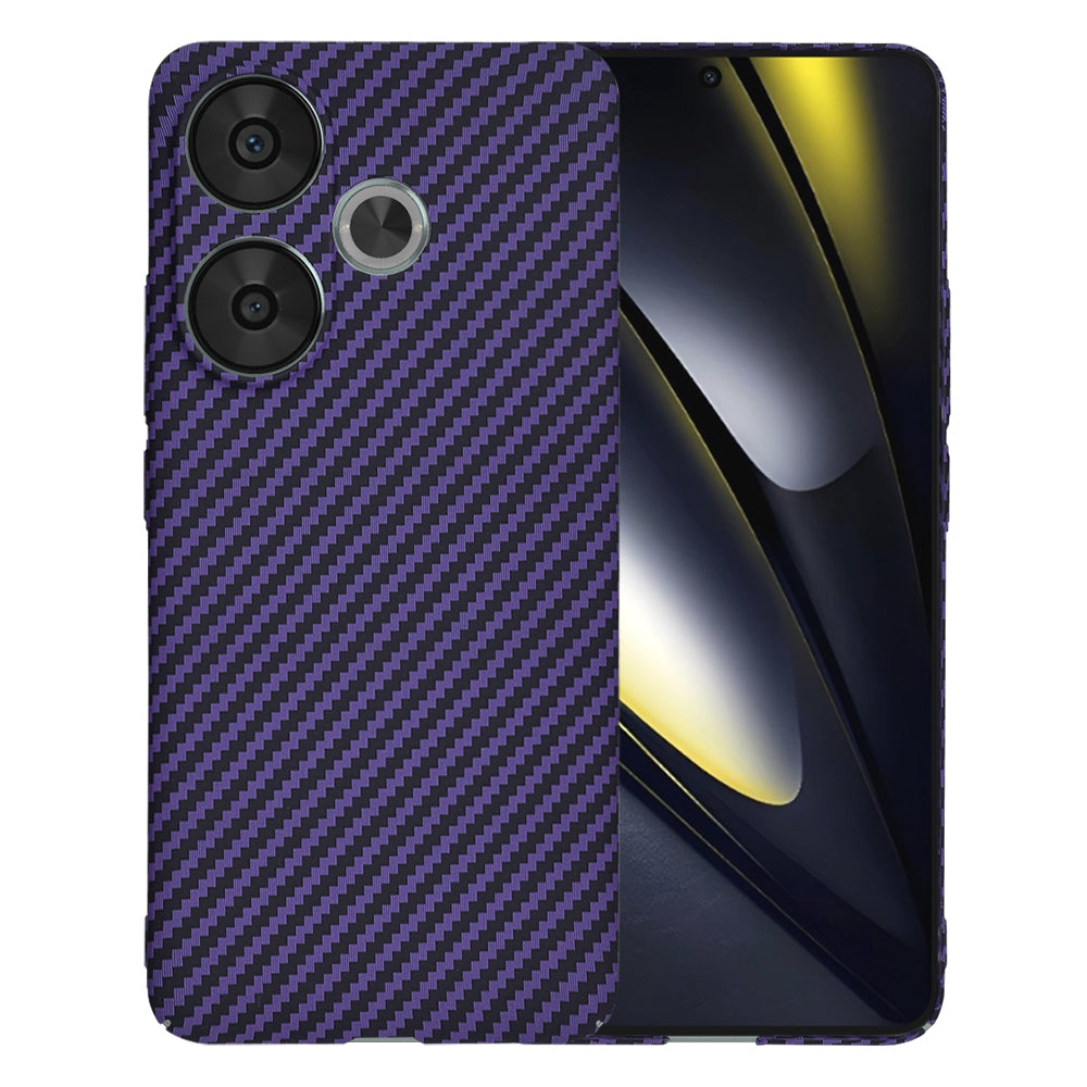 Hülle für Xiaomi Poco F6, Techsuit, Carbonite FiberShell, Lila
