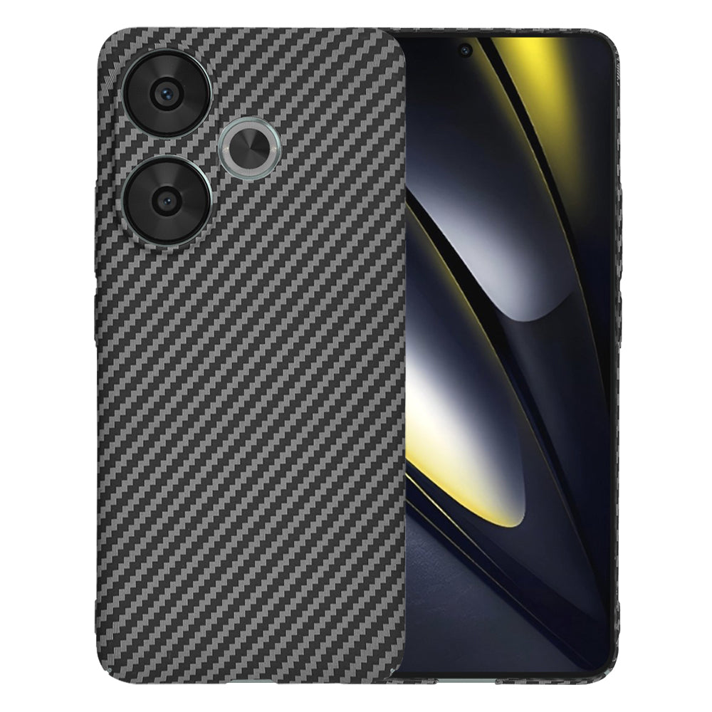 Hülle für Xiaomi Poco F6, Techsuit, Carbonite FiberShell, Schwarz