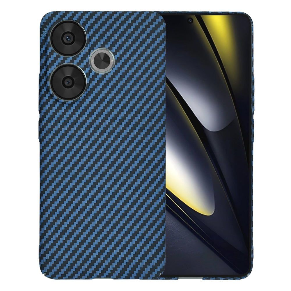 Hülle für Xiaomi Poco F6, Techsuit, Carbonite FiberShell, Türkis