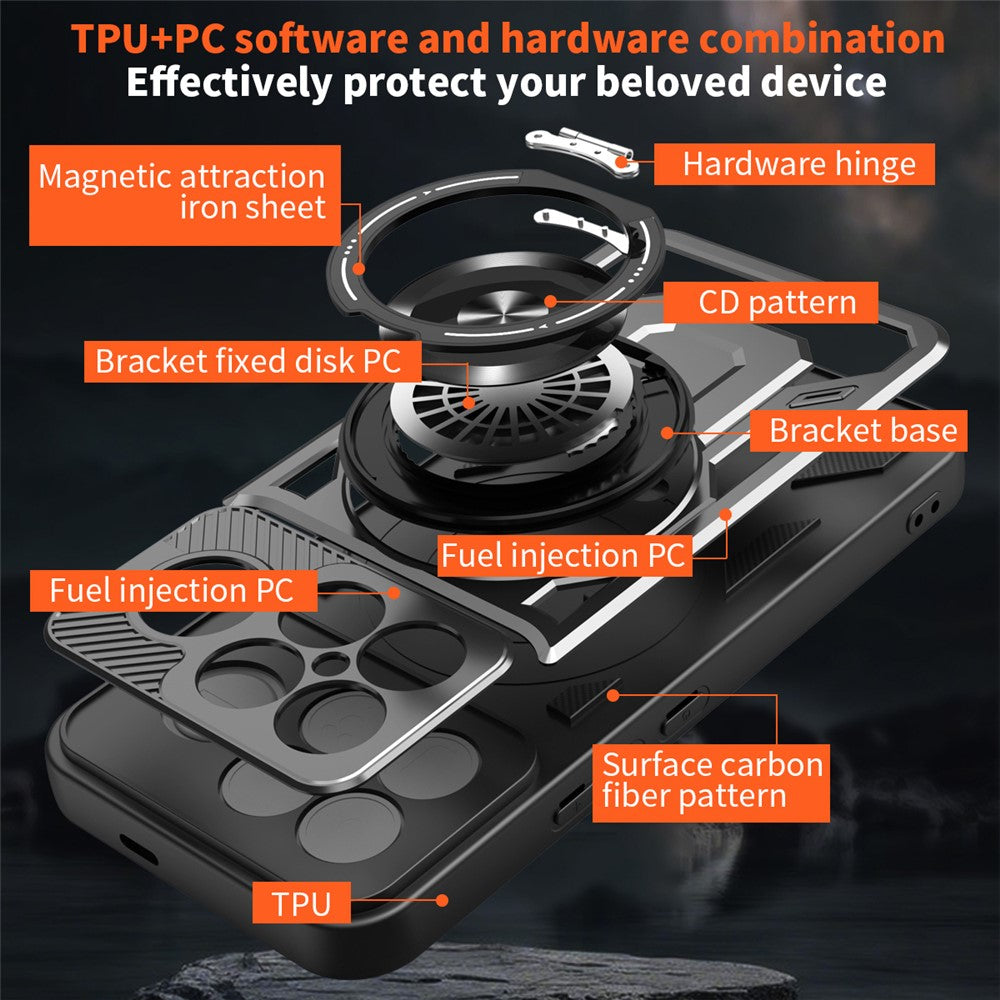 Hülle für Xiaomi Poco F8 Ultra, Techsuit, RuggedCam, Schwarz