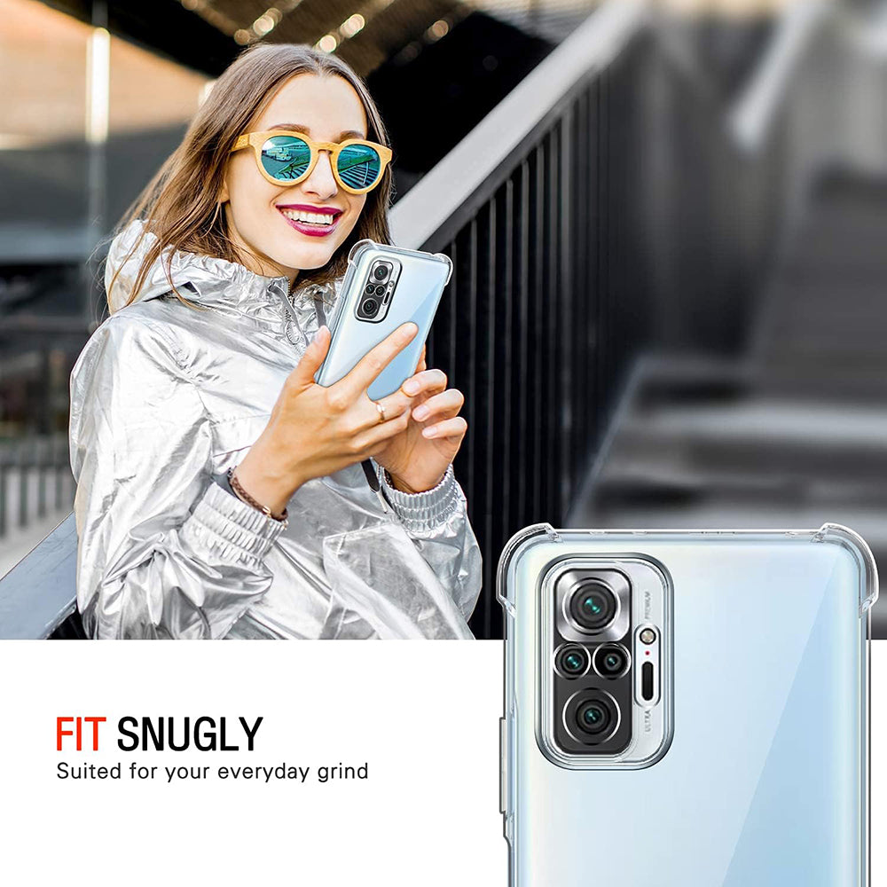 Case for Xiaomi Poco M5s / Redmi Note 10S / Note 10, Techsuit, Shockproof Clear, Transparent