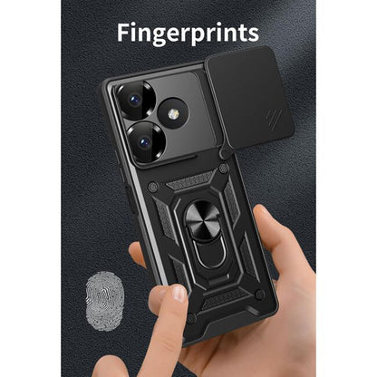 Hülle für Xiaomi Poco M6 4G / Redmi 13, Techsuit, CamShield, Schwarz