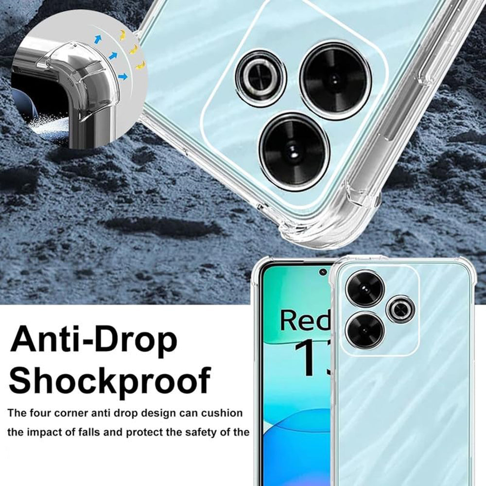 Hülle für Xiaomi Poco M6 4G / Redmi 13, Techsuit, stoßfest klar, transparent