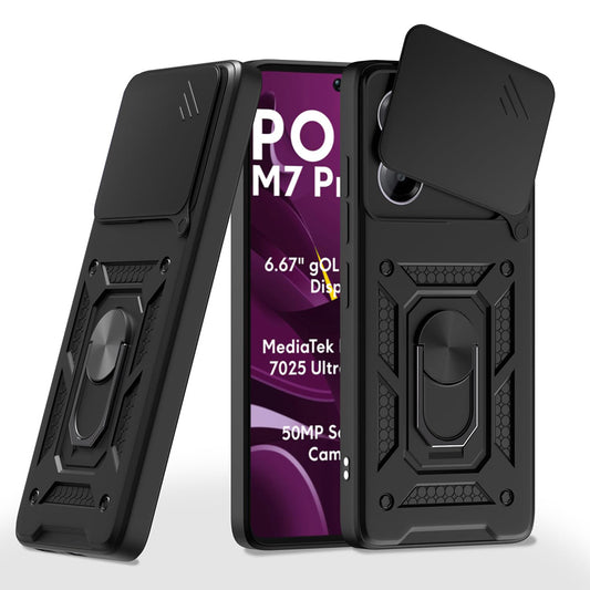 Hülle für Xiaomi Poco M7 Pro 5G, Techsuit, CamShield, Schwarz