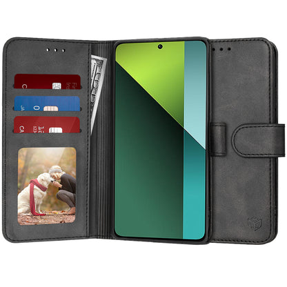 Hülle für Xiaomi Poco X6 / Note 13 Pro 5G, Techsuit, Diary Book, Schwarz