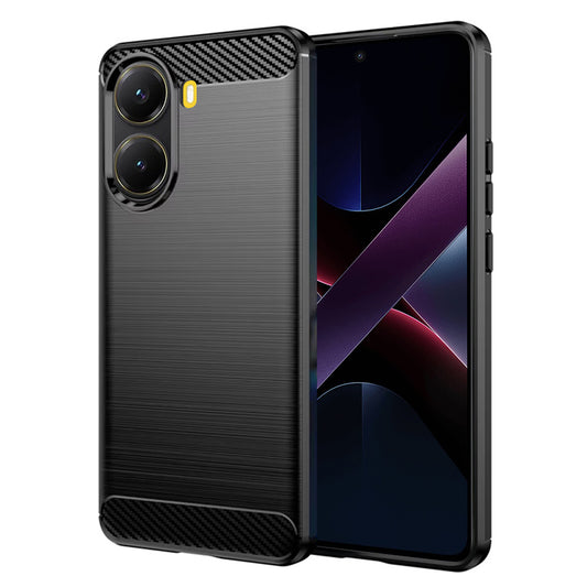 Hülle für Xiaomi Poco X7 Pro, Techsuit, Carbon, Schwarz
