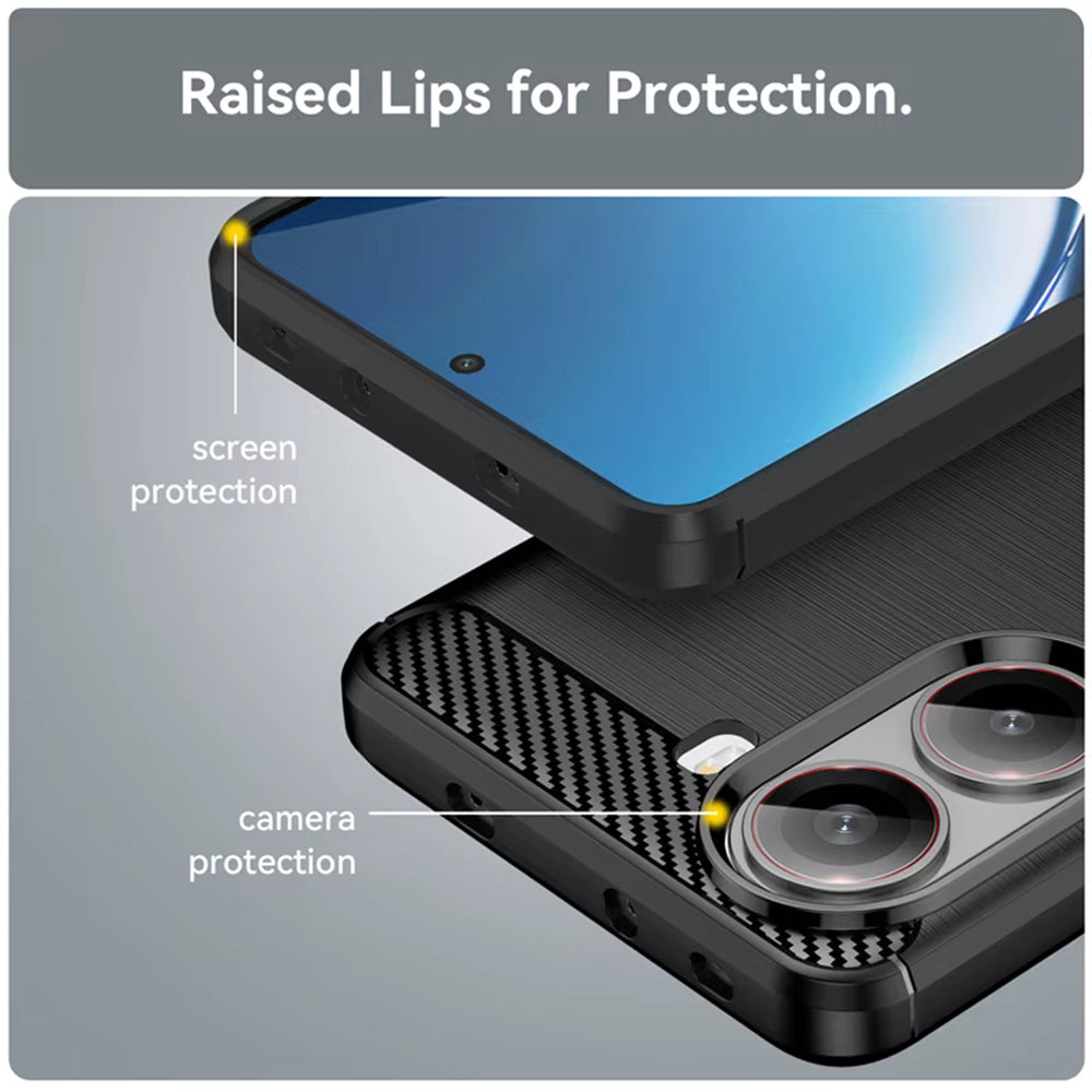 Hülle für Xiaomi Poco X7 Pro, Techsuit, Carbon, Schwarz