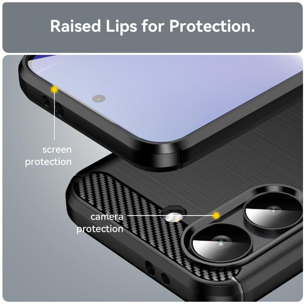 Hülle für Xiaomi Poco X8 Pro, Techsuit, Carbon, Schwarz