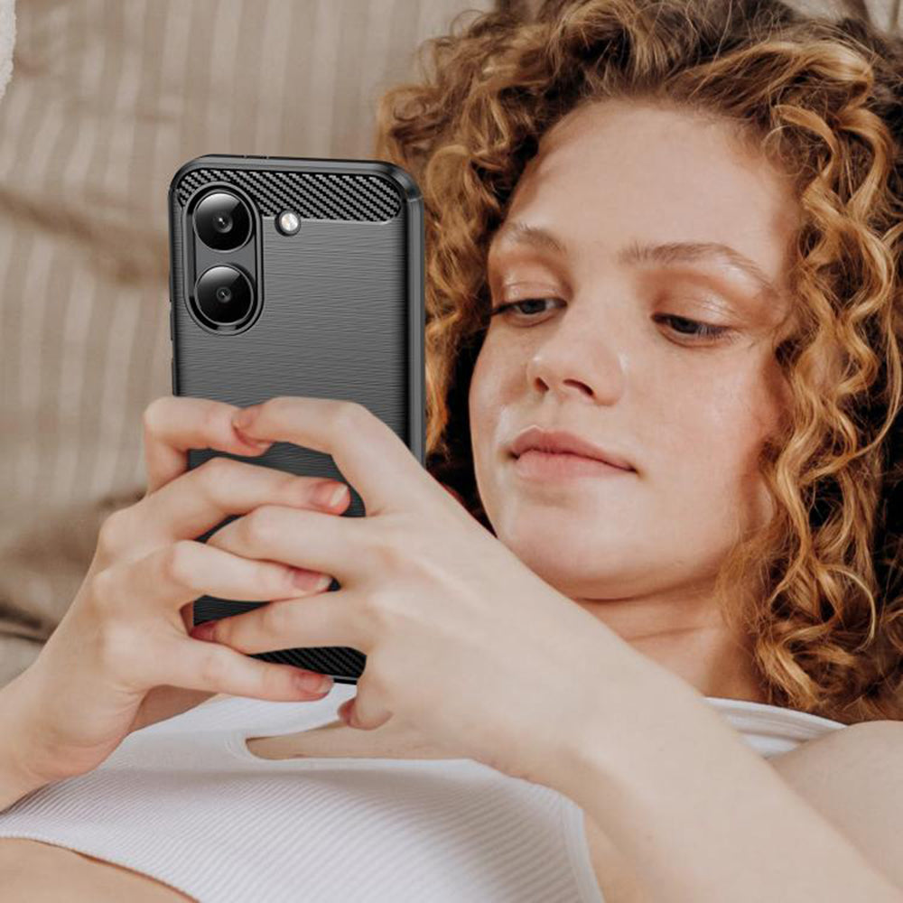 Hülle für Xiaomi Poco X8 Pro, Techsuit, Carbon, Schwarz