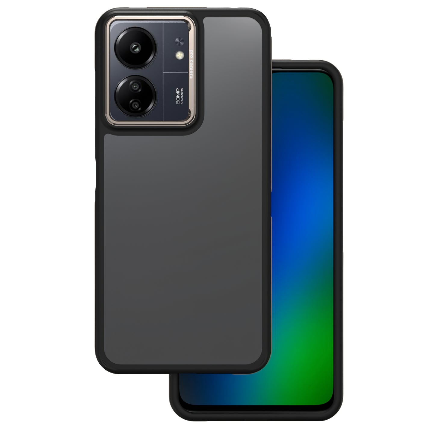 Hülle für Xiaomi Poco M6 / Redmi 13C 5G, OEM, Crystal Black, Grau