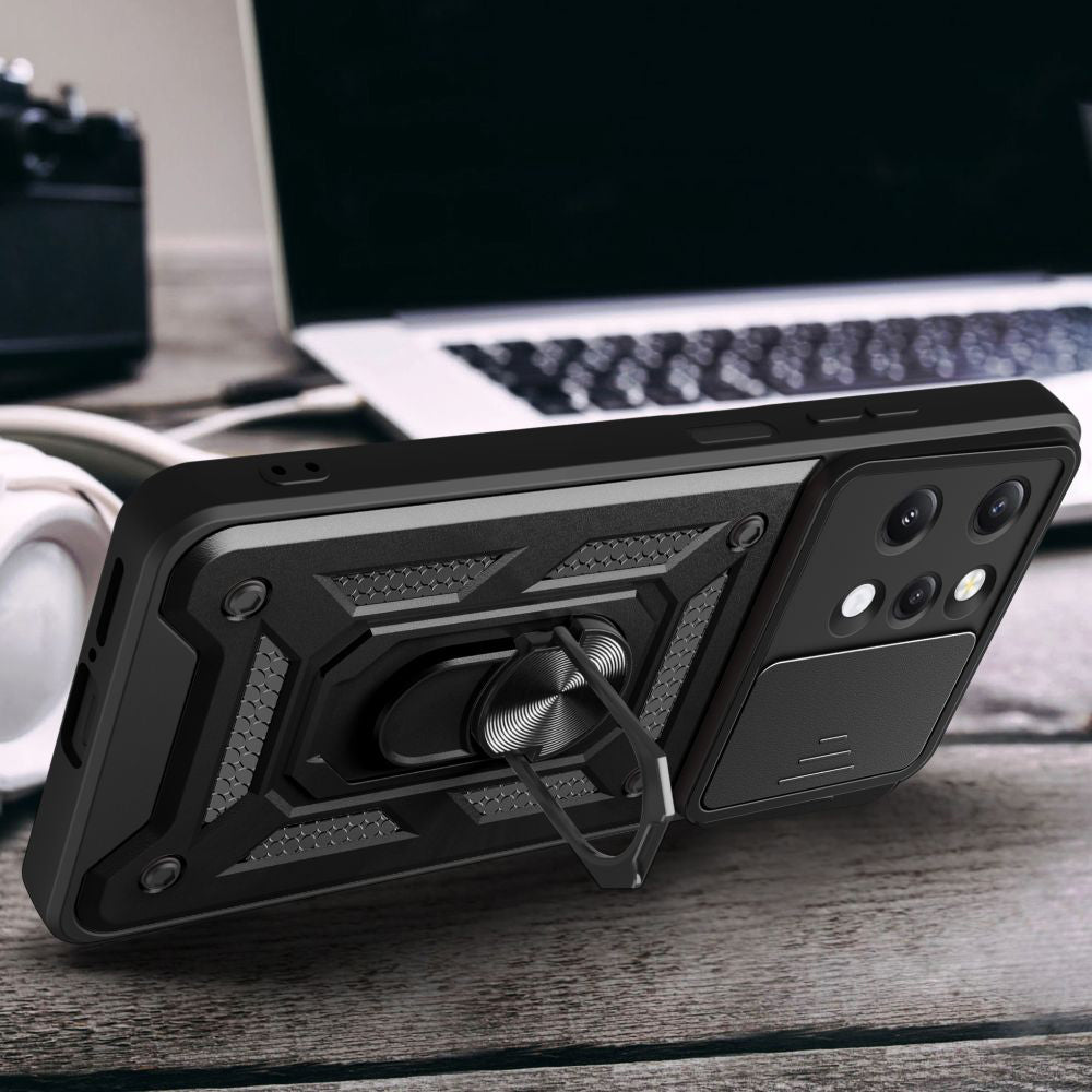 Hülle für Xiaomi Redmi 12 5G / 12, Techsuit, CamShield, Schwarz