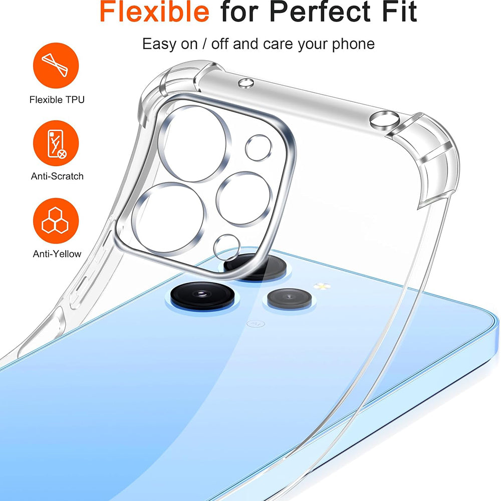 Hülle für Xiaomi Redmi 12 5G / 12, Techsuit, stoßfest klar, transparent