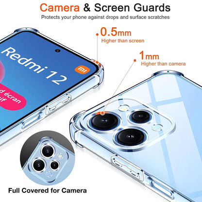 Hülle für Xiaomi Redmi 12 5G / 12, Techsuit, stoßfest klar, transparent