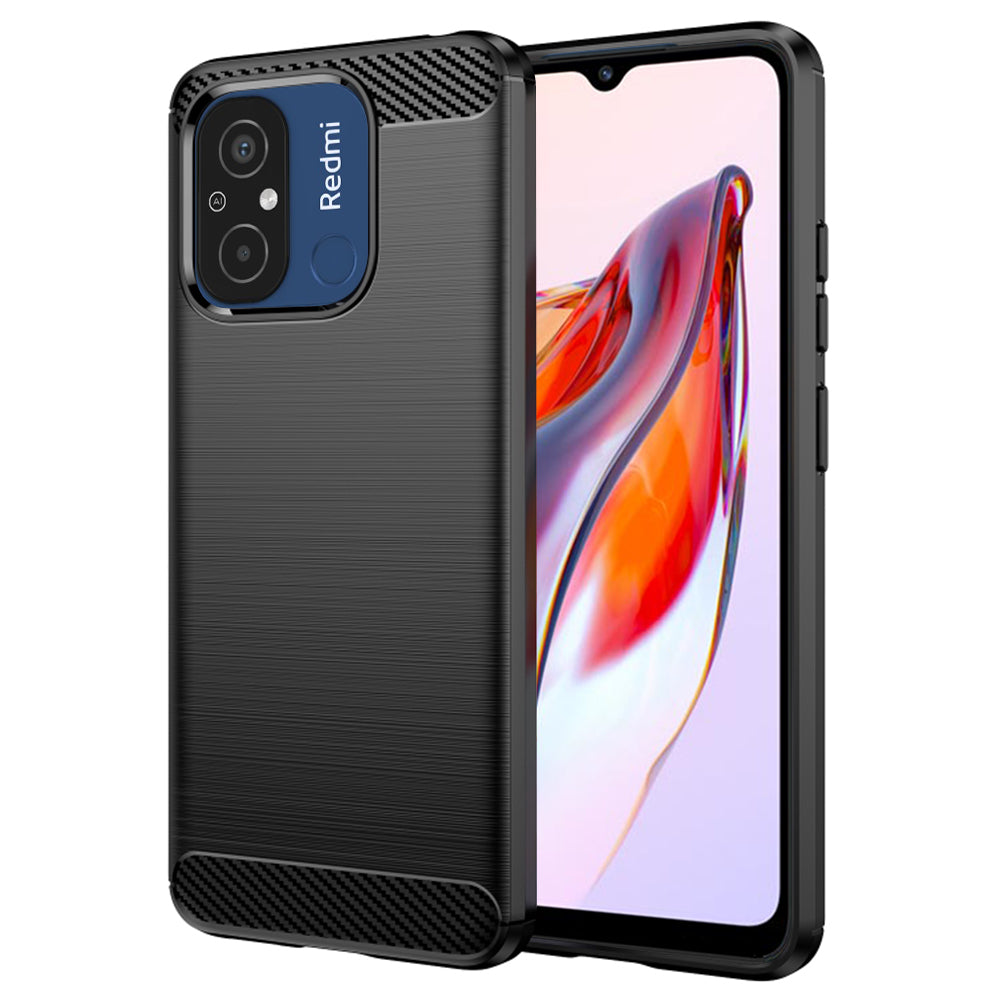 Case for Xiaomi Redmi 12C, Techsuit, Carbon, Black