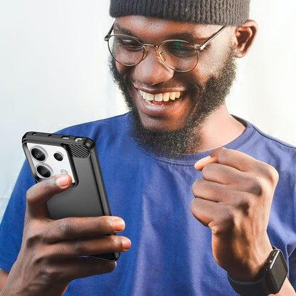 Hülle für Xiaomi Redmi 13C 5G / 13C / Poco C65, Techsuit, Carbon, Schwarz