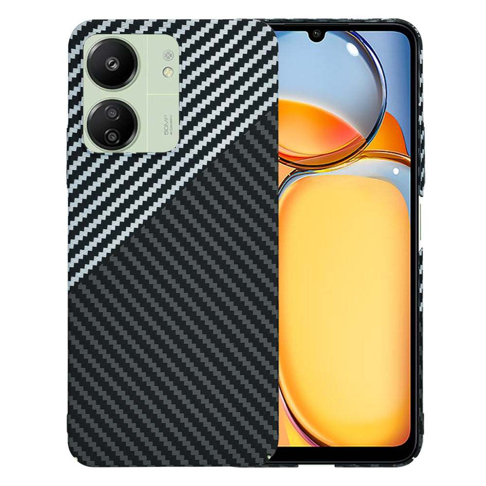 Case for Xiaomi Redmi 13C 5G / 13C / Poco C65, Techsuit, Carbonite FiberShell, Black Gray