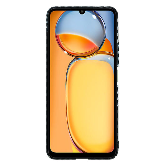 Hülle für Xiaomi Redmi 13C 5G / 13C / Poco C65, Techsuit, Carbonite FiberShell, Schwarz Grau