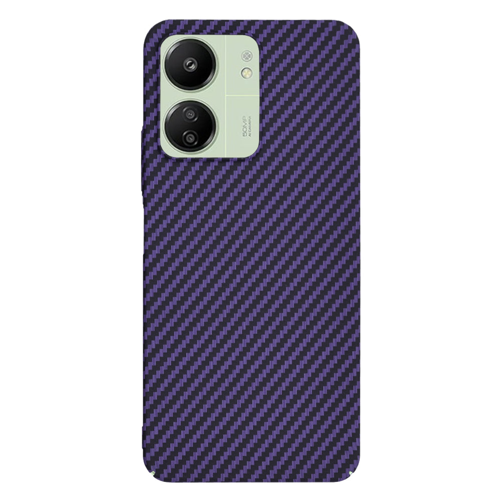 Hülle für Xiaomi Redmi 13C 5G / 13C / Poco C65, Techsuit, Carbonite FiberShell, Lila
