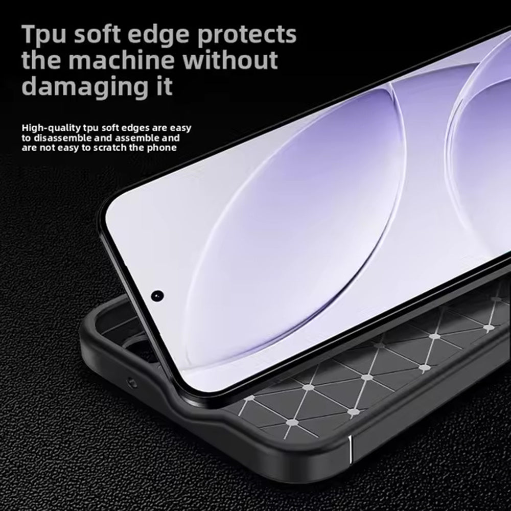 Hülle für Xiaomi Redmi 15 5G / 15 4G, Techsuit, CarbonFiber, Schwarz