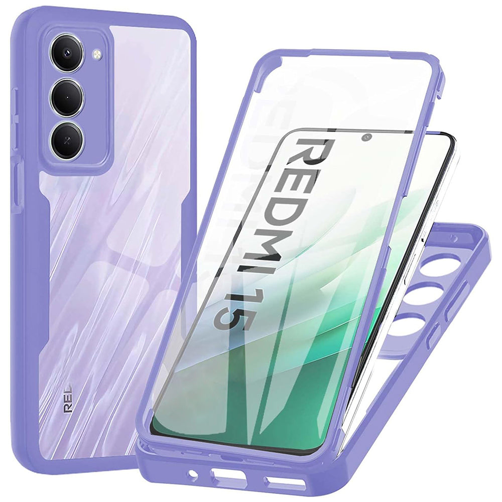 Hülle für Xiaomi Redmi 15 5G / 15 4G, Techsuit, ColorVerse 360, Lila