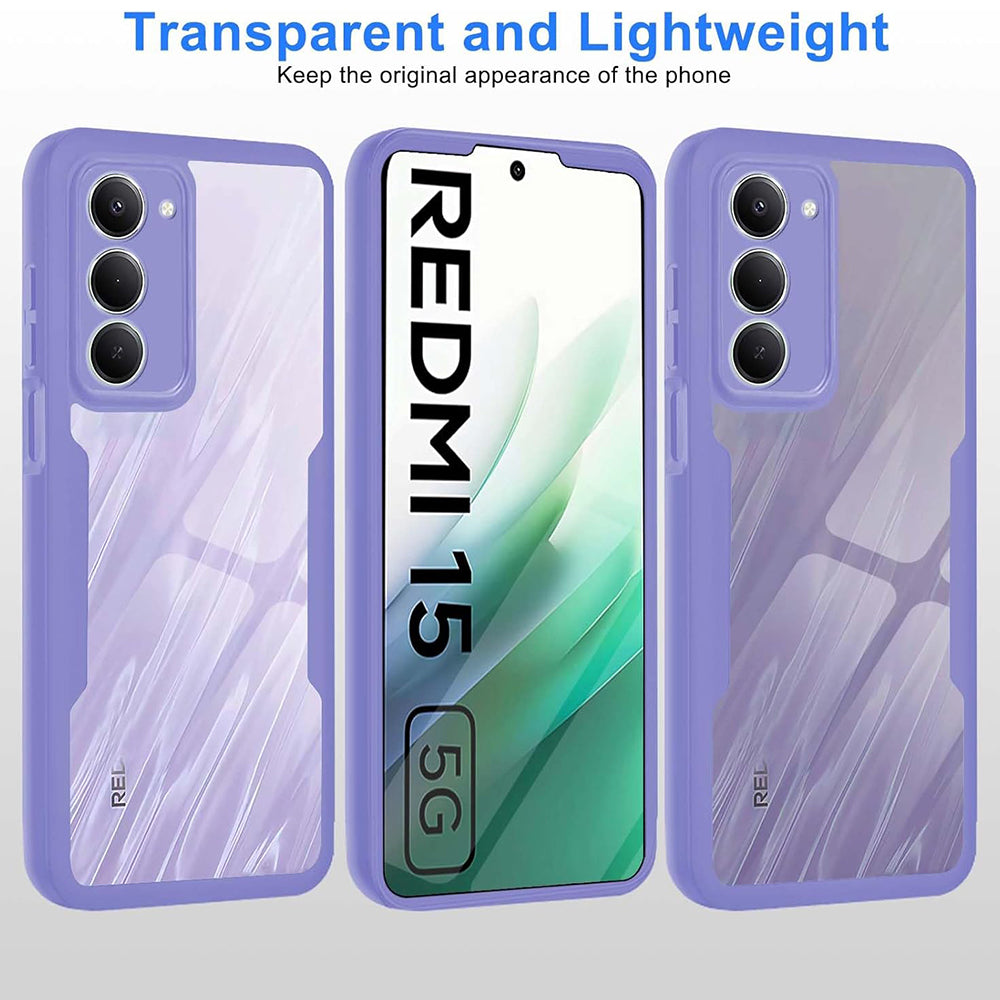 Hülle für Xiaomi Redmi 15 5G / 15 4G, Techsuit, ColorVerse 360, Lila