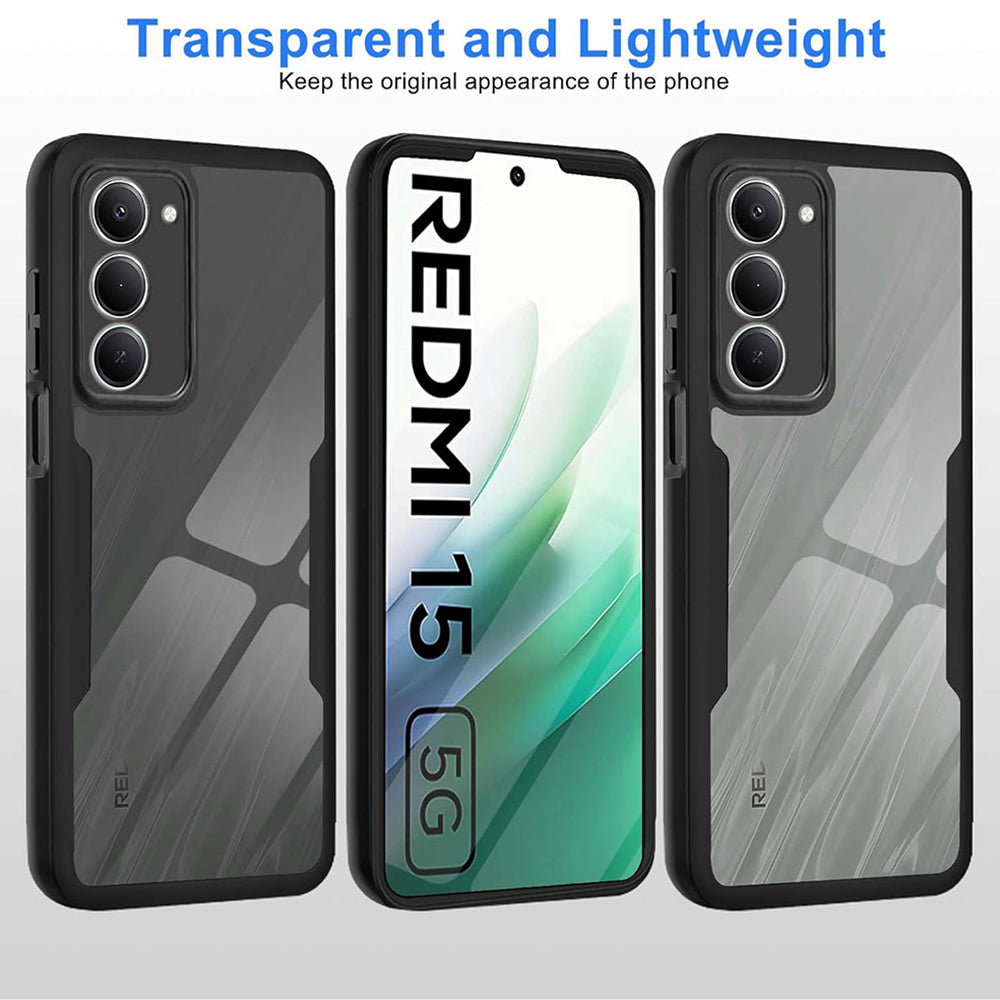Hülle für Xiaomi Redmi 15 5G / 15 4G, Techsuit, ColorVerse 360, Schwarz