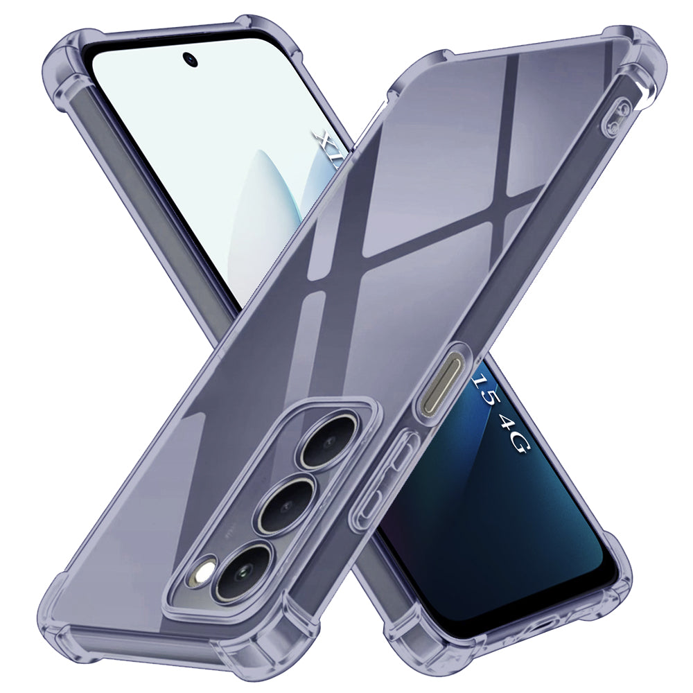 Hülle für Xiaomi Redmi 15 5G / 15 4G, Techsuit, stoßfeste klare, rauchfarben