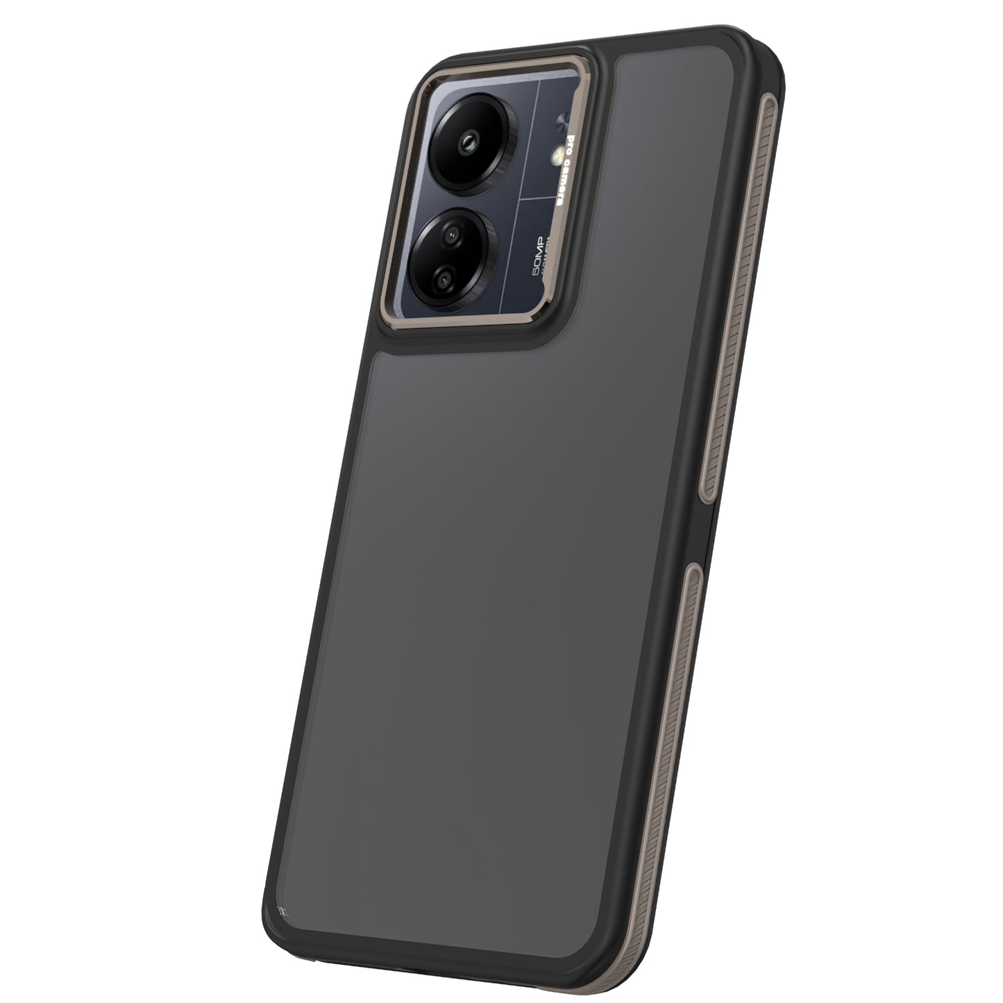 Hülle für Xiaomi Poco M6 / Redmi 13C 5G, OEM, Crystal Black, Grau