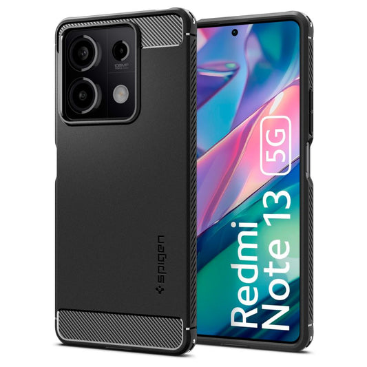 Hülle für Xiaomi Redmi Note 13 5G, Spigen, Rugged Armor, Schwarz ACS07665