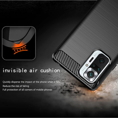 Hülle für Xiaomi Redmi Note 10 Pro Max / Note 10 Pro, Techsuit, Carbon, Schwarz