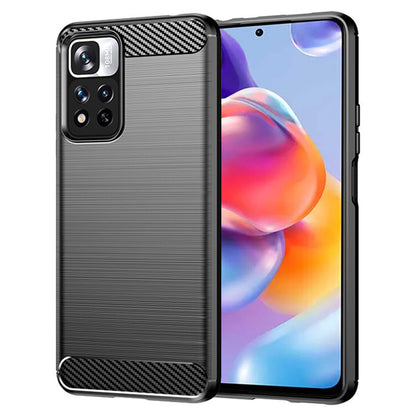 Hülle für Xiaomi Redmi Note 11 Pro+ 5G, Techsuit, Carbon, Schwarz