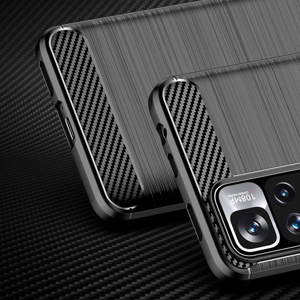 Hülle für Xiaomi Redmi Note 11 Pro+ 5G, Techsuit, Carbon, Schwarz