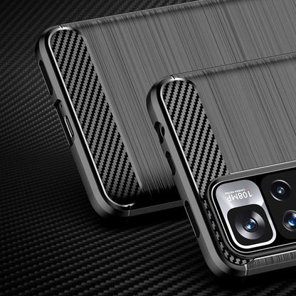 Hülle für Xiaomi Redmi Note 11 Pro+ 5G, Techsuit, Carbon, Schwarz