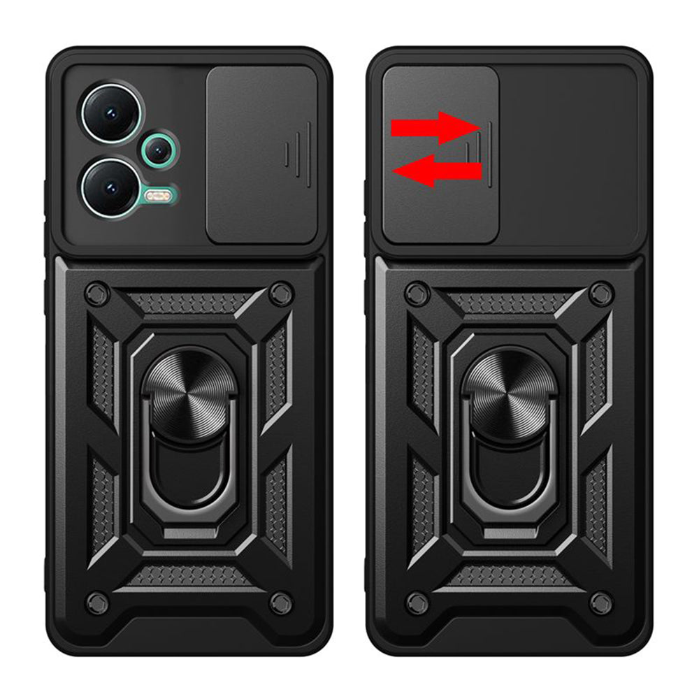 Hülle für Xiaomi Redmi Note 12 Pro+, Techsuit, CamShield, Schwarz