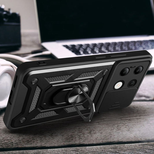 Hülle für Xiaomi Redmi Note 13 4G, Techsuit, CamShield, Schwarz