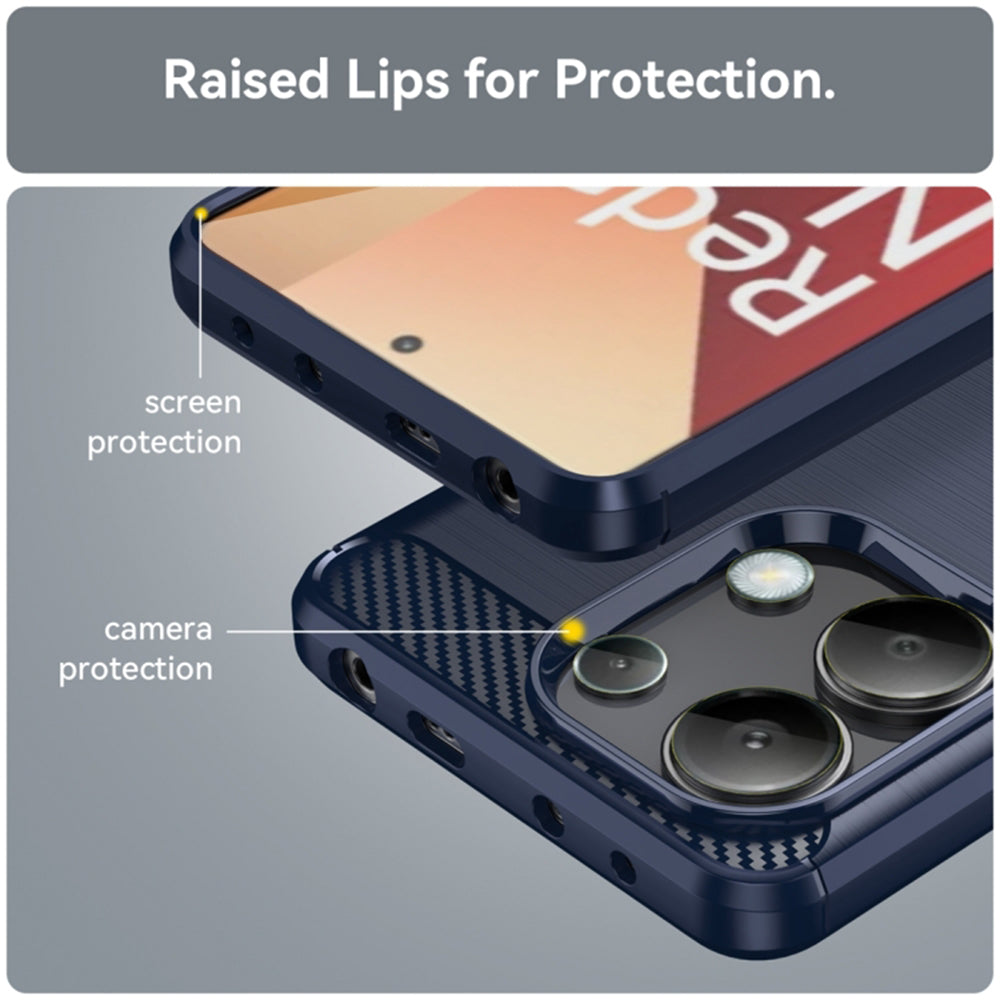 Case for Xiaomi Redmi Note 13 4G, Techsuit, Carbon, Blue