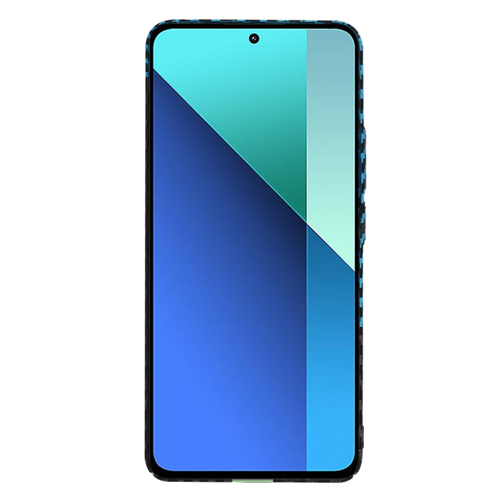 Hülle für Xiaomi Redmi Note 13 4G, Techsuit, Carbonite FiberShell, Schwarz Blau