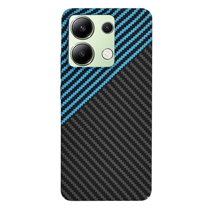 Hülle für Xiaomi Redmi Note 13 4G, Techsuit, Carbonite FiberShell, Schwarz Blau