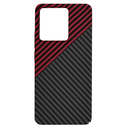 Hülle für Xiaomi Redmi Note 13 4G, Techsuit, Carbonite FiberShell, Schwarz Rot